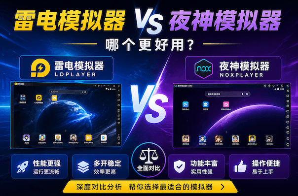 雷电模拟器 vs 夜神模拟器